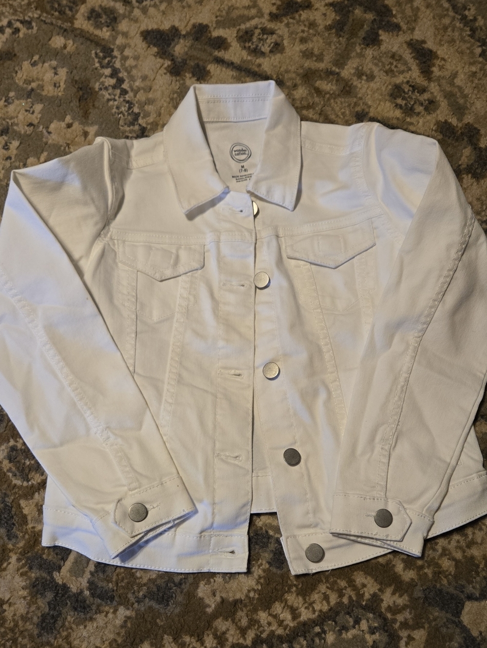 wonder nation White Denim Jacket for Kids